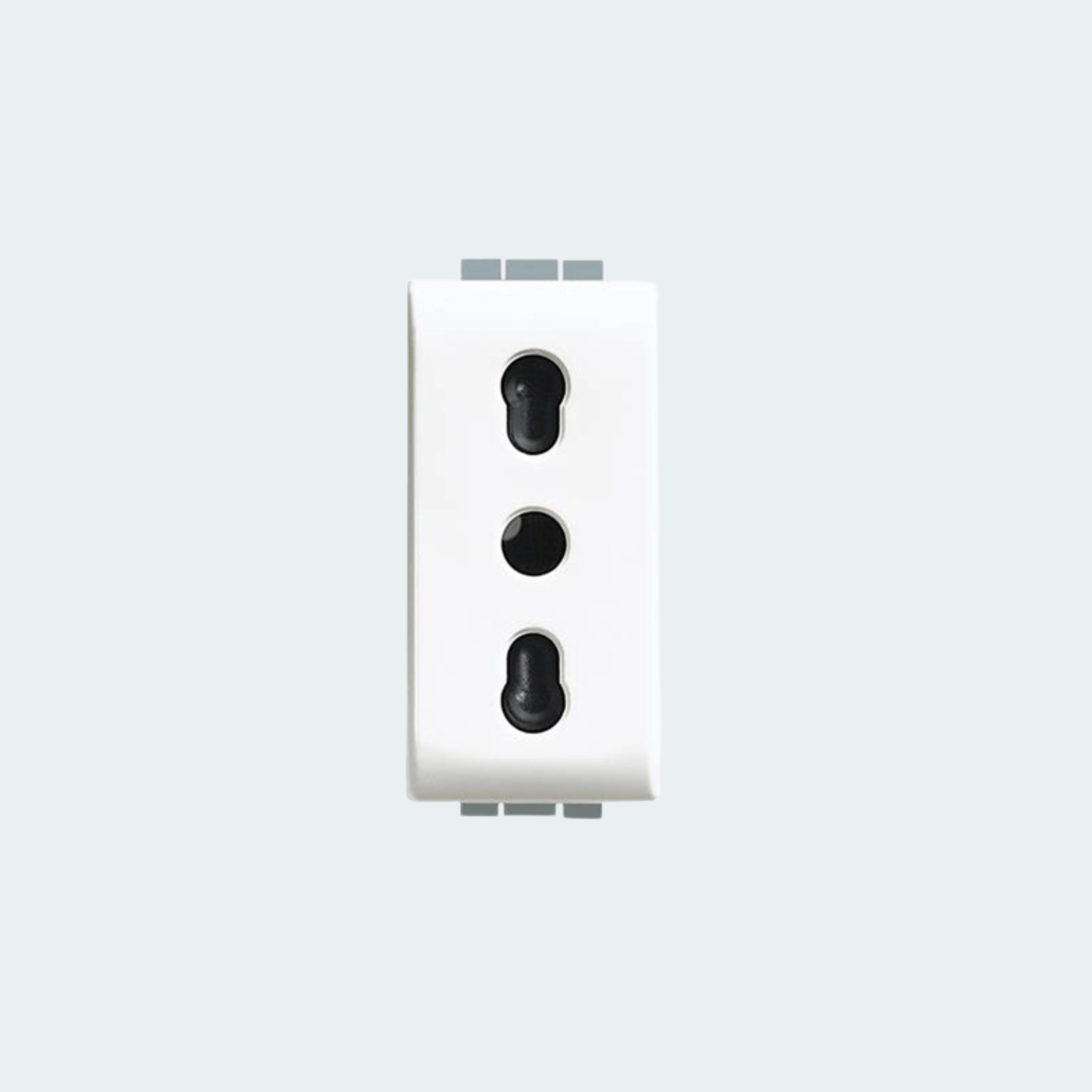 Prizë bivalente 2P+E, 10/16A, 250V, 1 modul, e bardhë – BTicino Luna